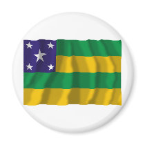 Sergipe, Brazil Waving Flag Fridge Magnet