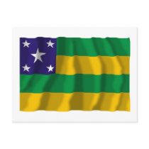 Sergipe, Brazil Waving Flag Postcard