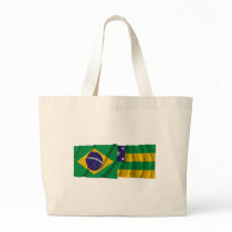 Sergipe & Brazil Waving Flags Canvas Bags