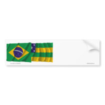 Sergipe & Brazil Waving Flags Bumper Stickers