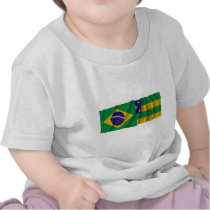 Sergipe & Brazil Waving Flags Tee Shirt