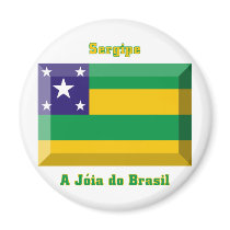 Sergipe Flag Gem magnets by Vexillophile Sergipe Flag Gem magnets