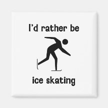 Sería bastante patinaje de hielo iman de frigorífico