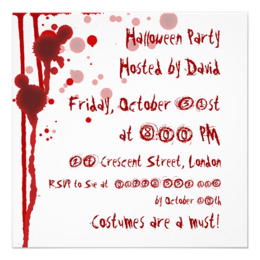 Serial Killer Halloween Party Announcement