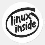 Serie Linux Inside Round Stickers