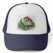 Series of happy animals * happy polar bear * hats