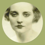 Serious Beauty Round Sticker