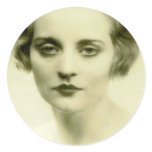 Serious Beauty Round Sticker