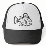 Serious Clown Fish in Black and White Trucker Hats