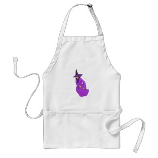Serious Evil Purple Witch apron