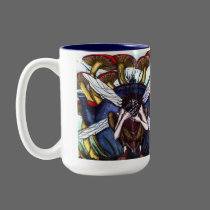 Serious Faery Tea Mug by Om3studio Serious Faery Tea Mug