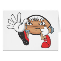 Serious Football Player Greeting Card