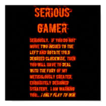 Serious Gamer - Orange posters