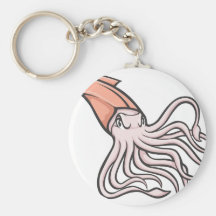 Serious Giant Squid Keychain