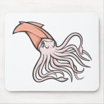 Serious Giant Squid Mousepad