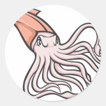 Serious Giant Squid Sticker