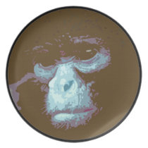 Serious Monkey Face Plate (brown) plates