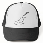 Serious Nurse Shark Fish in Black and White Mesh Hats