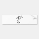 Serious Peacock Bird in Black and White Bumper Sticker