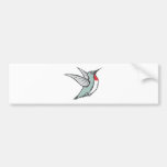 Serious Ruby Throated Hummingbird Bumper Sticker