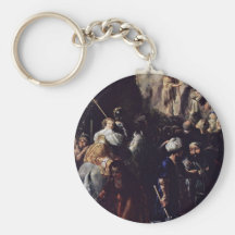 Sermon Of John The Baptist, Detail By Hülzmann Joh Keychains