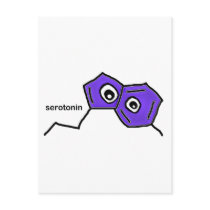 Serotonin Neurotransmitter Postcard