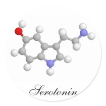 Serotonin Round Sticker
