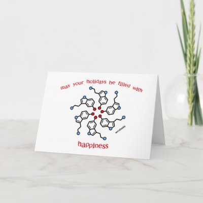 Serotonin Wreath Holiday Card