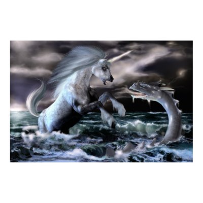 Serpent and Unicorn Poster by jmpgallery