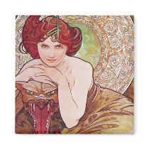 Serpent Art Nouveau Refrigerator Magnet