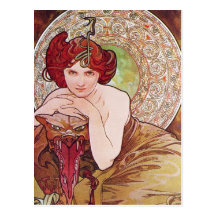 Serpent Art Nouveau Postcards