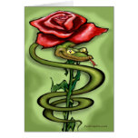 Serpent Rose Greeting Cards