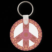 Serpent Skin Peace Sign keychains