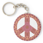 Serpent Skin Peace Sign keychains