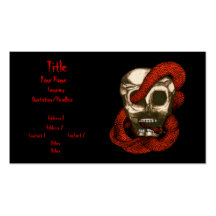 Serpent & Skull (Fire-Red) Business Cards