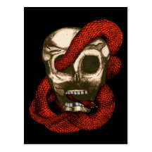 Serpent & Skull (Fire-Red) Post Card