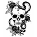 Serpent skull & roses t-shirts by tattoofashion Serpent skull & roses t-shirts