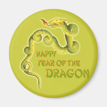 Serpentine Dragon Year of the Dragon Art Refrigerator Magnets