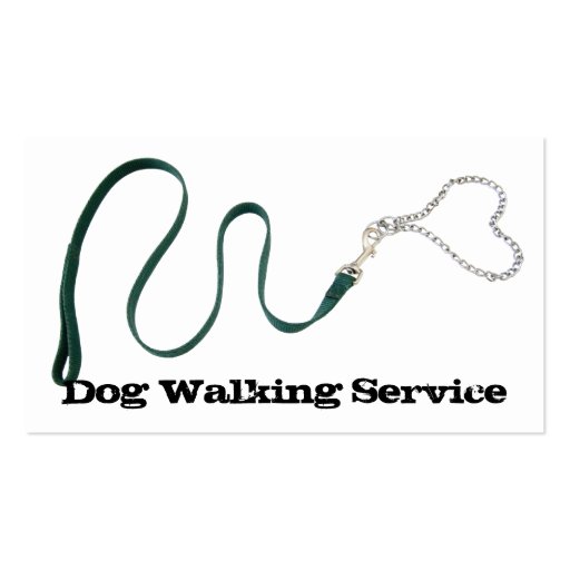 Serpentine Green Leash & Heart Chain Business Card (front side)
