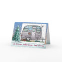 Serro Scotty Camper Trailer Holiday Cards by art1st Serro Scotty Camper Trailer Holiday Cards