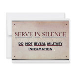 Serve In Silence Custom Announcements