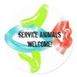 Service Animals Welcome Sticker