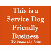Service Dog Friendly Stand Up Sign photo sculptures