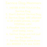 Service Dog Manners t-shirts