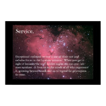 SERVICE  Motivational Poster Print. 