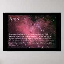 SERVICE  Motivational Poster Print. 