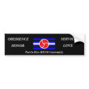 SERVICE, OBEDIENCE, HONOR, LOVE, Puerto Rico BD... bumper stickers by Mistress_M SERVICE, OBEDIENCE, HONOR, LOVE, Puerto Rico BD... bumper stickers