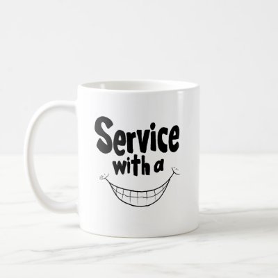 service smile joyful mug god