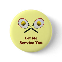 Service You Tennis Buttons