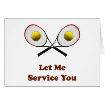 Service You Tennis Greeting Card
